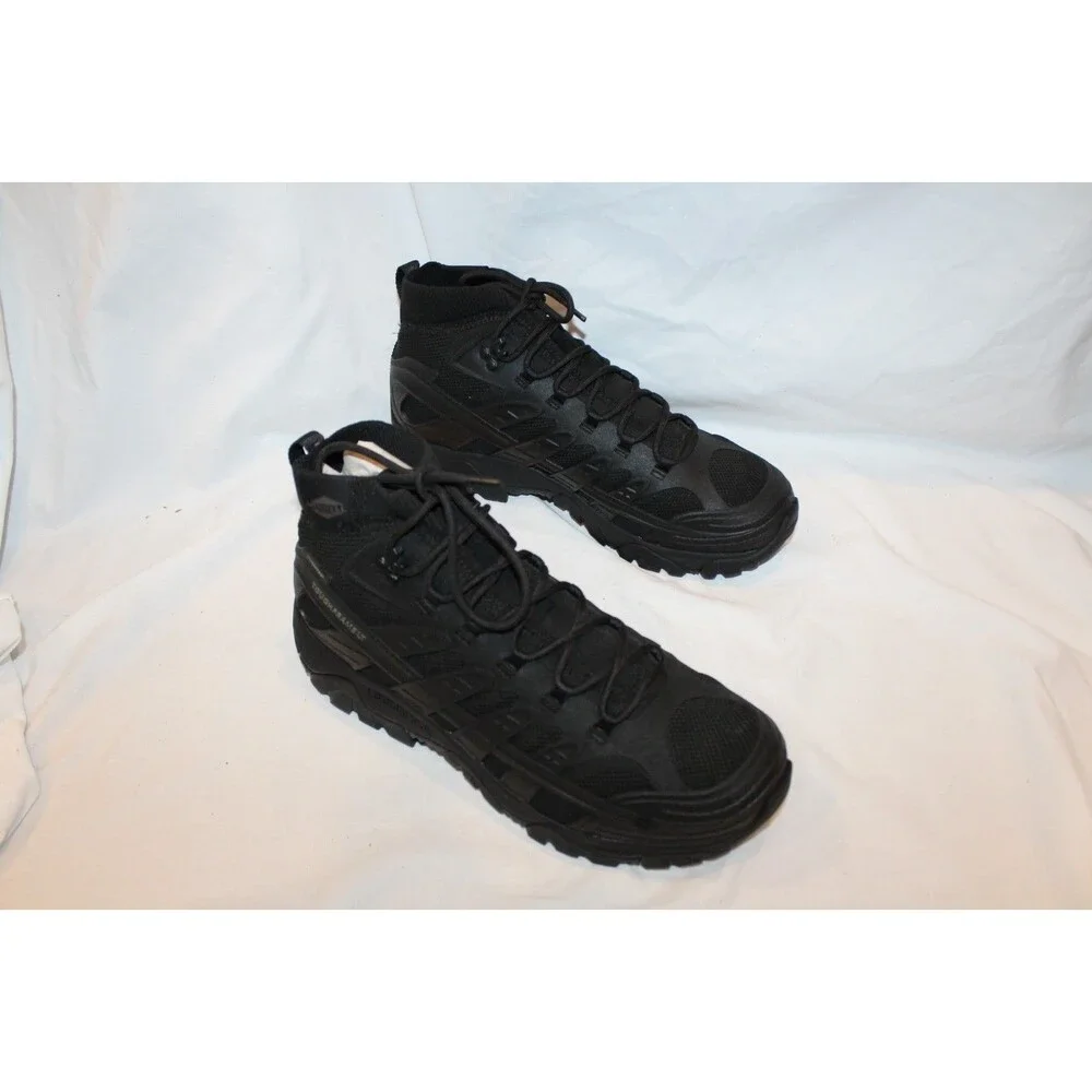 Merrell Men's Moab Velocity Mid Waterproof Tactical Boots NIB BLACK SZ 11.5